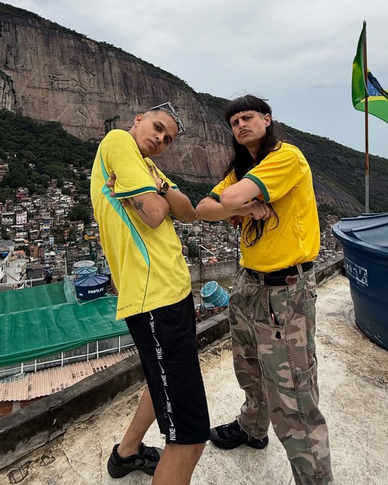 Oliver Tree (right) and Iae Break in BrazilCredit: Iae Break/Instagram