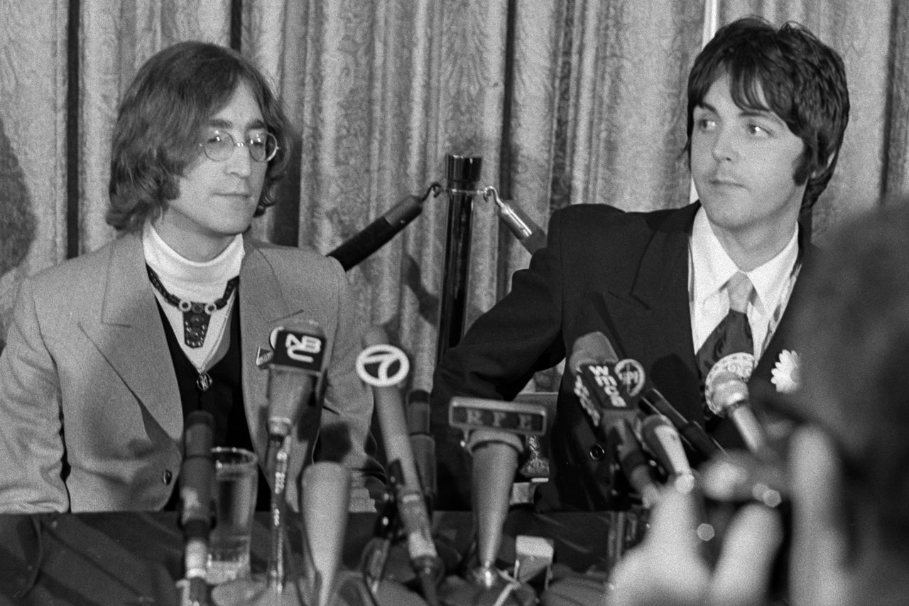John Lennon and Paul McCartney in New York City in May 1968Credit: Don Paulsen/Michael Ochs Archives/Getty