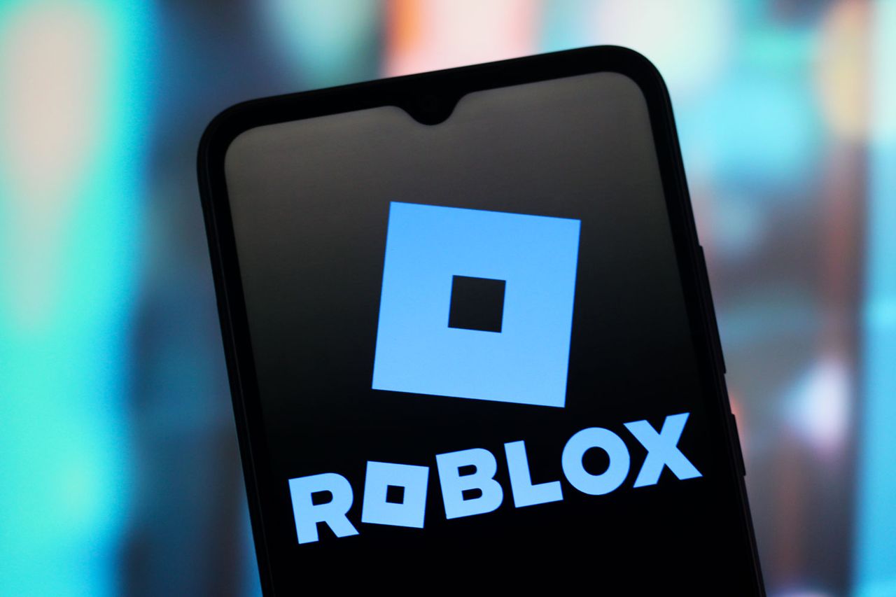 Roblox logo on a phone (stock image)Credit: getty