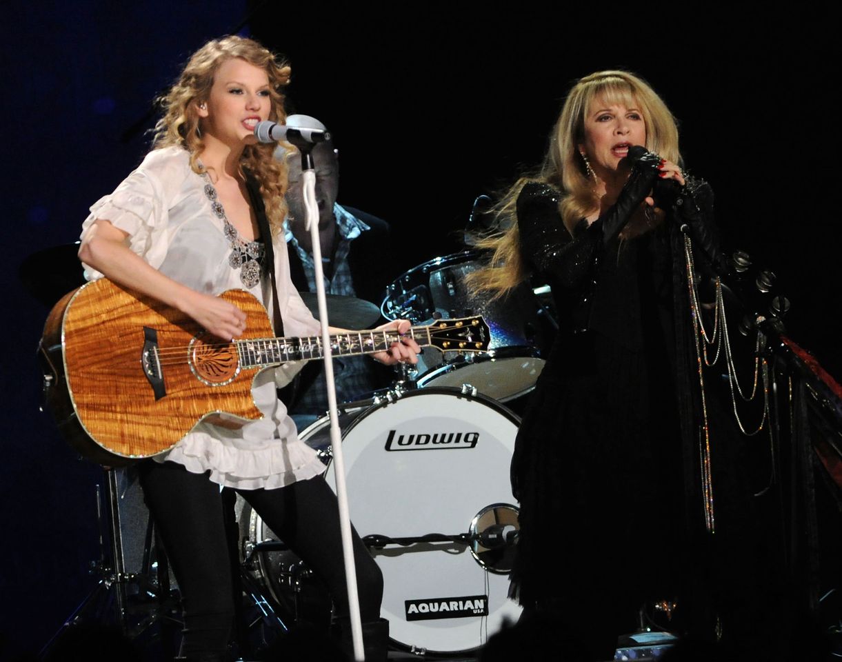 Taylor Swift and Stevie Nicks performing in Los Angeles in 2010Credit: Jeff Kravitz/FilmMagic