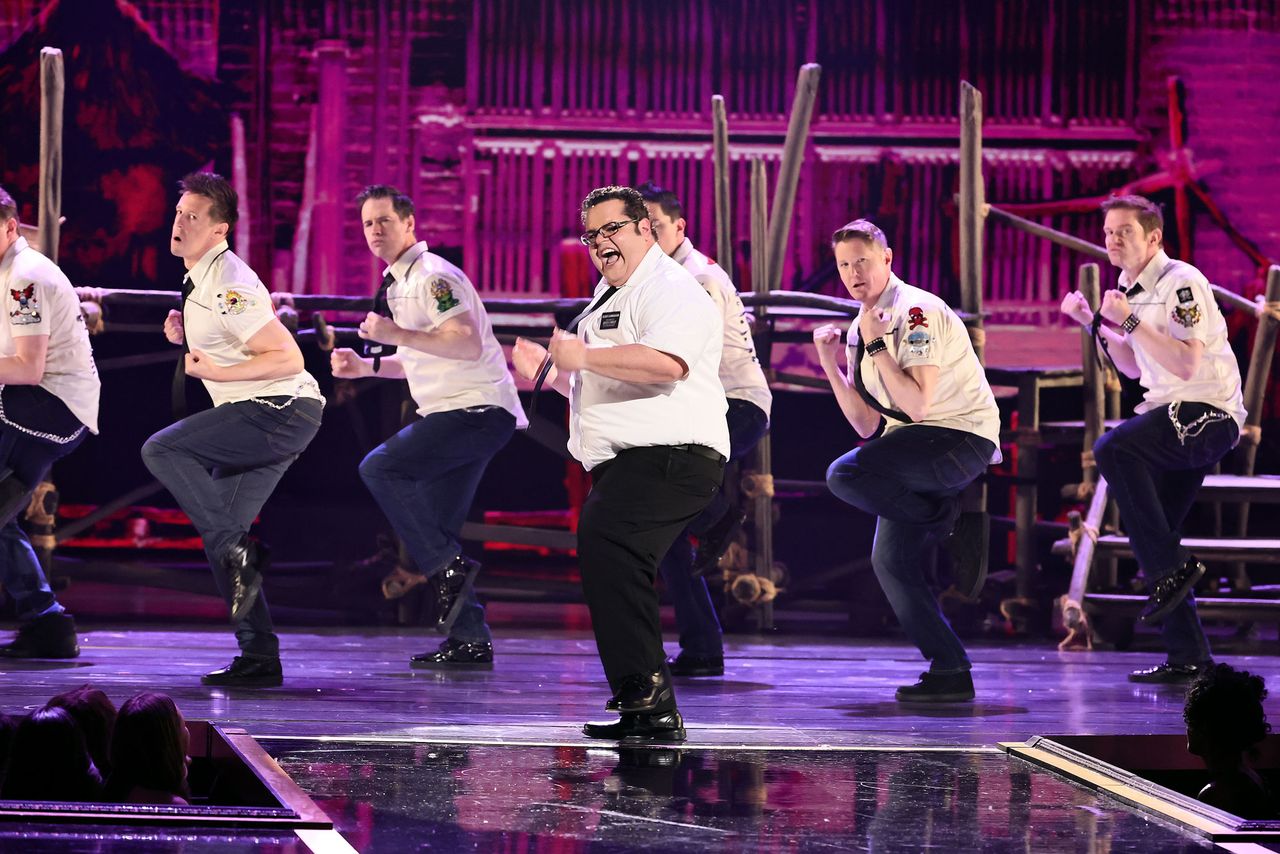 The cast of Book of Mormon performs onstage during The 79th Annual Tony Awards at Radio City Music Hall on June 07, 2026 in New York City. Josh Gad performs with the original cast of The Book of Mormon during the Tony AwardsCredit: Theo Wargo/Getty