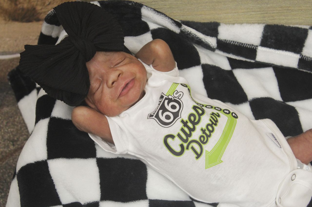 A baby taking part in Hillcrest Medical Center's photoshoot.Credit: Hillcrest Medical Center