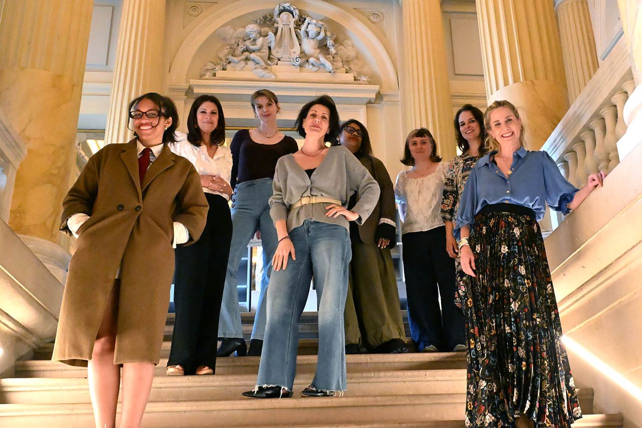 Rise Literary's team, from left: Raya Whittington, Dufflyn Lammers, Madeline Murdock, Lauren Porte Schwarzfeld, Sonali Fiske, Zoé Perre, Elena Azzoni, Kristen McGuinessCredit: Ezra Eells