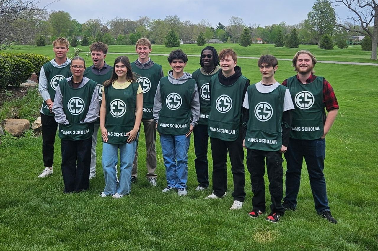 Zack Render and others Zack Render (third from right) with fellow Chick Evans Scholarship recipientsCredit: Zackary Render/Western Golf Association