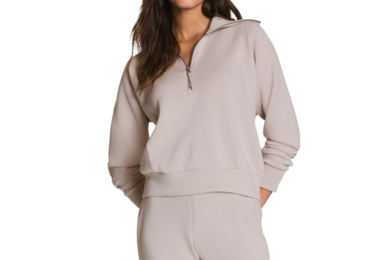 AirEssentials Lightweight Half Zip Sweatshirt | SPANX Credit: Spanx