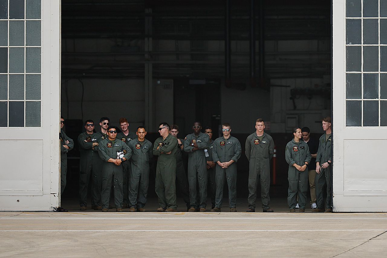 Service members at Lackland Air Force Base in July 2025Credit: Chip Somodevilla/Getty