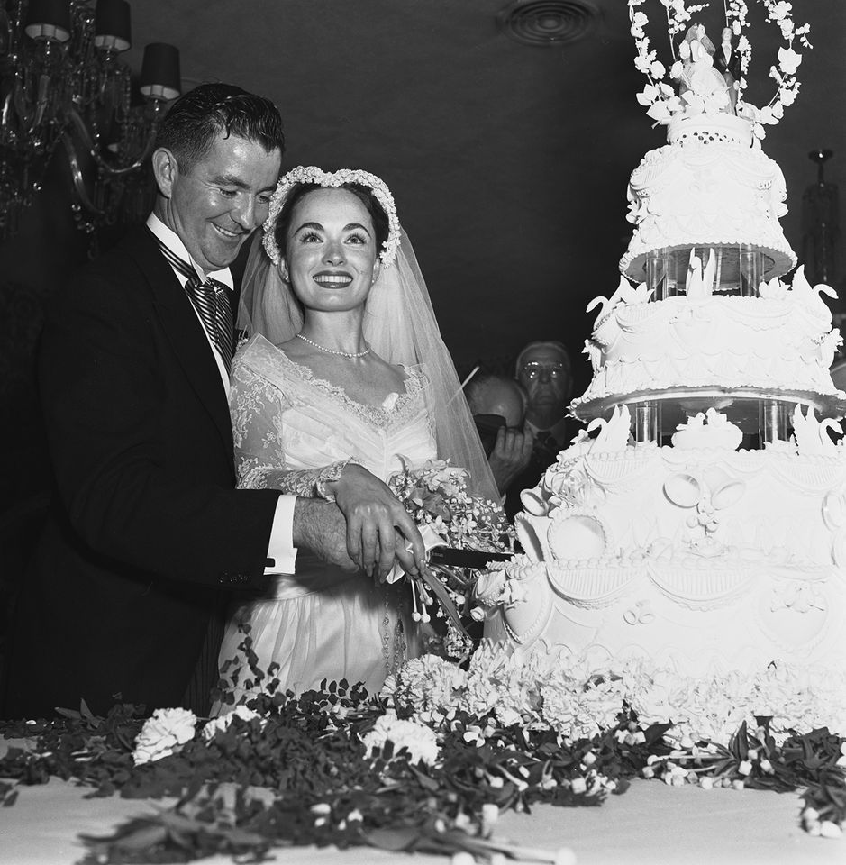 Ann Blyth and James McNulty at their wedding in 1953.Credit: Garrett/Graphic House/Archive Photos/Getty Images