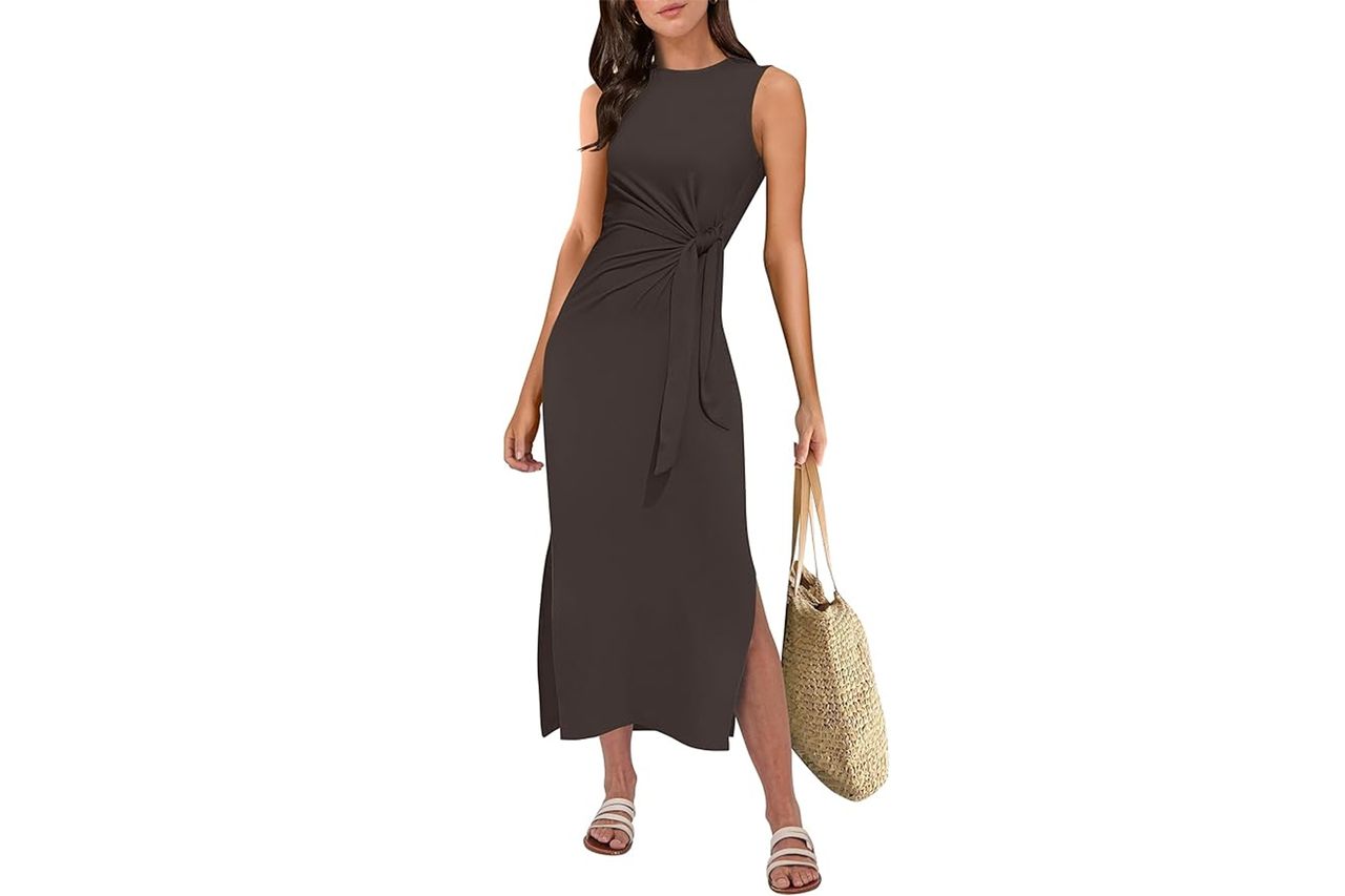 ANRABESS Womens Summer Casual Sleeveless T Shirt Midi Dress Credit: Amazon