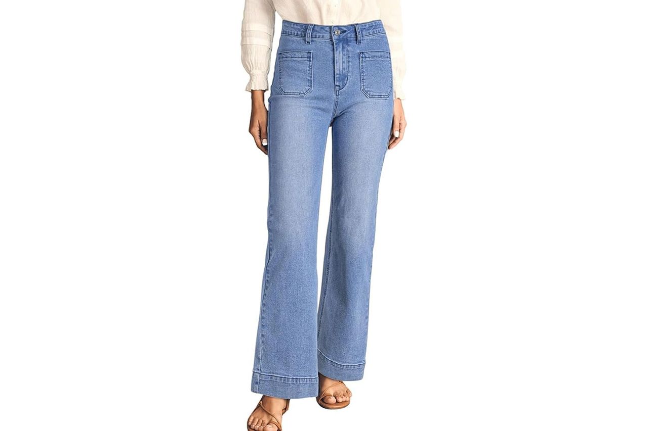 Astylish Women's Wide Leg Jeans High Waisted Stretchy Straight Leg Jeans Credit: Amazon