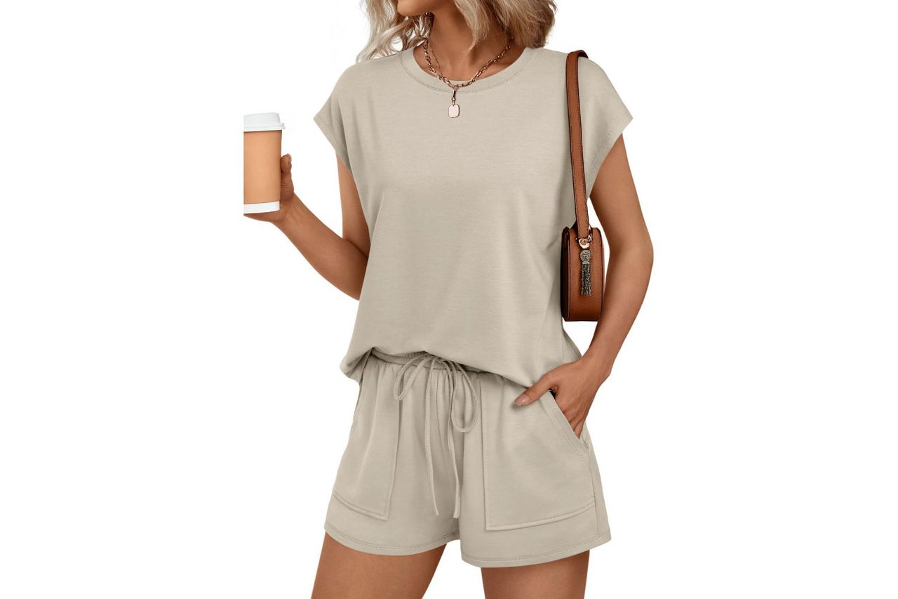 AUTOMET Crew Neck Two Piece Short Set Credit: Amazon