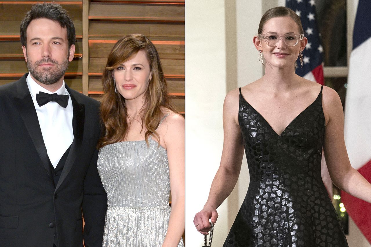 Ben Affleck and Jennifer Garner on March 2, 2014 in West Hollywood, California; Violet Affleck on Dec. 1, 2022 in Washington, DC.Credit: Alberto E. Rodriguez/WireImage; Sarah Silbiger/CNP/Bloomberg via Getty