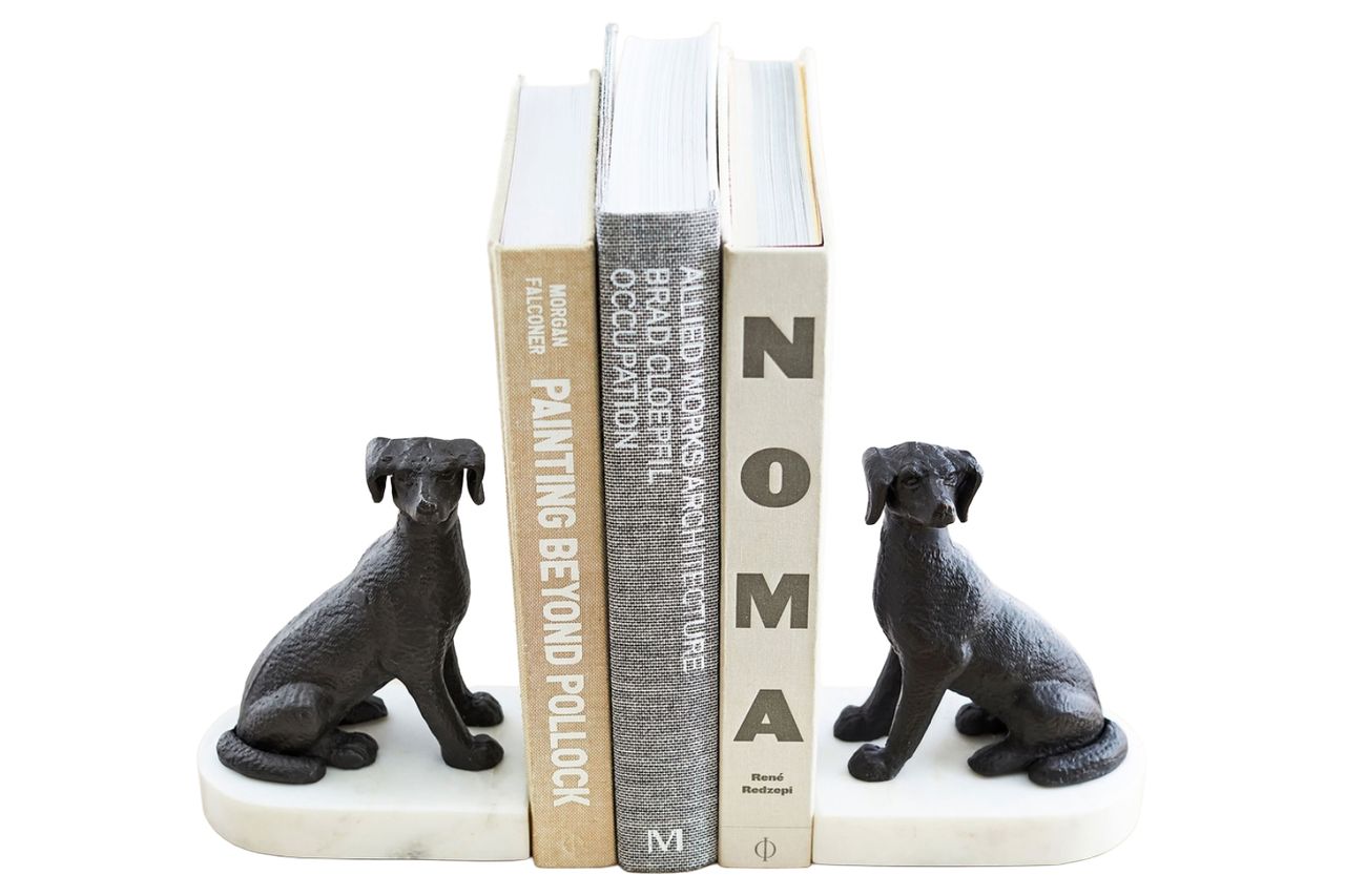 Bronze Dog Book Ends - Set of 2 Credit: Pottery Barn