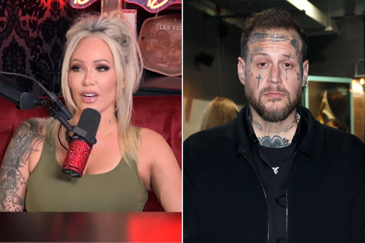 Bunny Xo and Jelly RollCredit: dumb blonde podcast; Monica Schipper/Getty