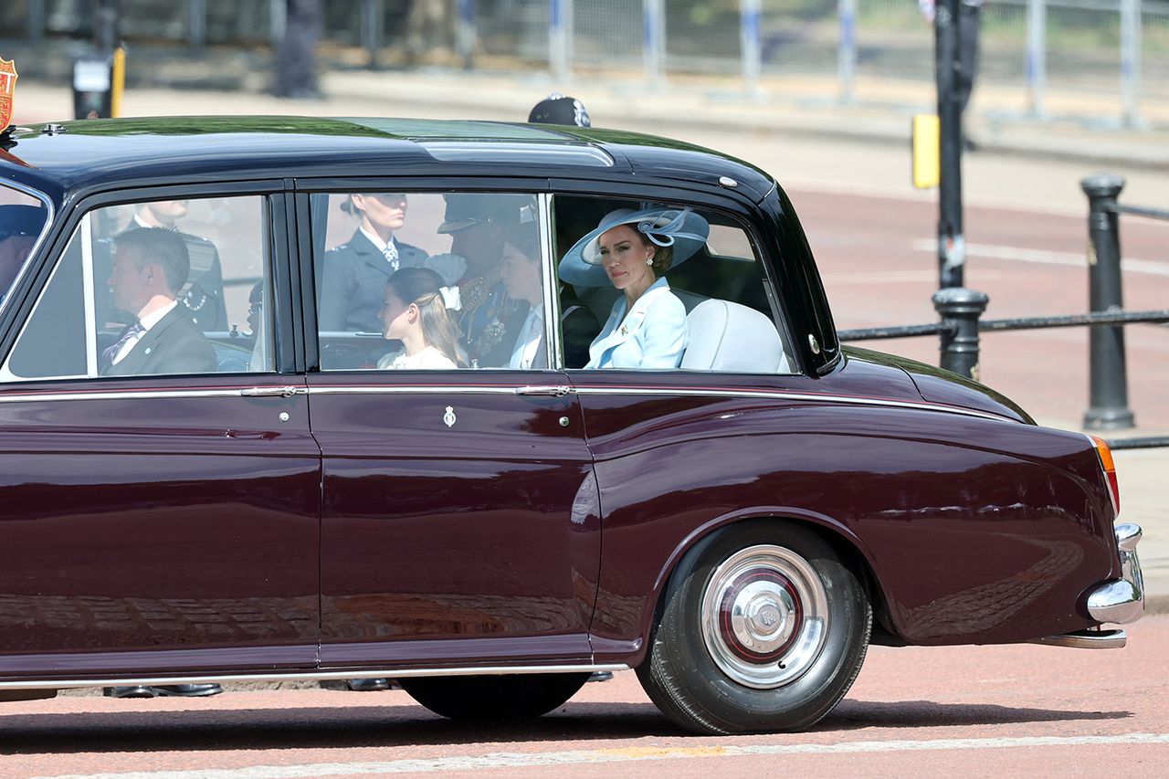 Catherine, Princess of Wales during Trooping The Colour on June 13, 2026 in London, England. Kate Middleton, Prince William, Prince Louis, Princess Charlotte and Prince George on June 13, 2026 in LondonCredit: Chris Jackson/Getty