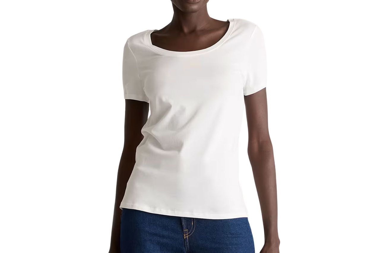 Cotton Modal Scoop Neck Tee Credit: Quince