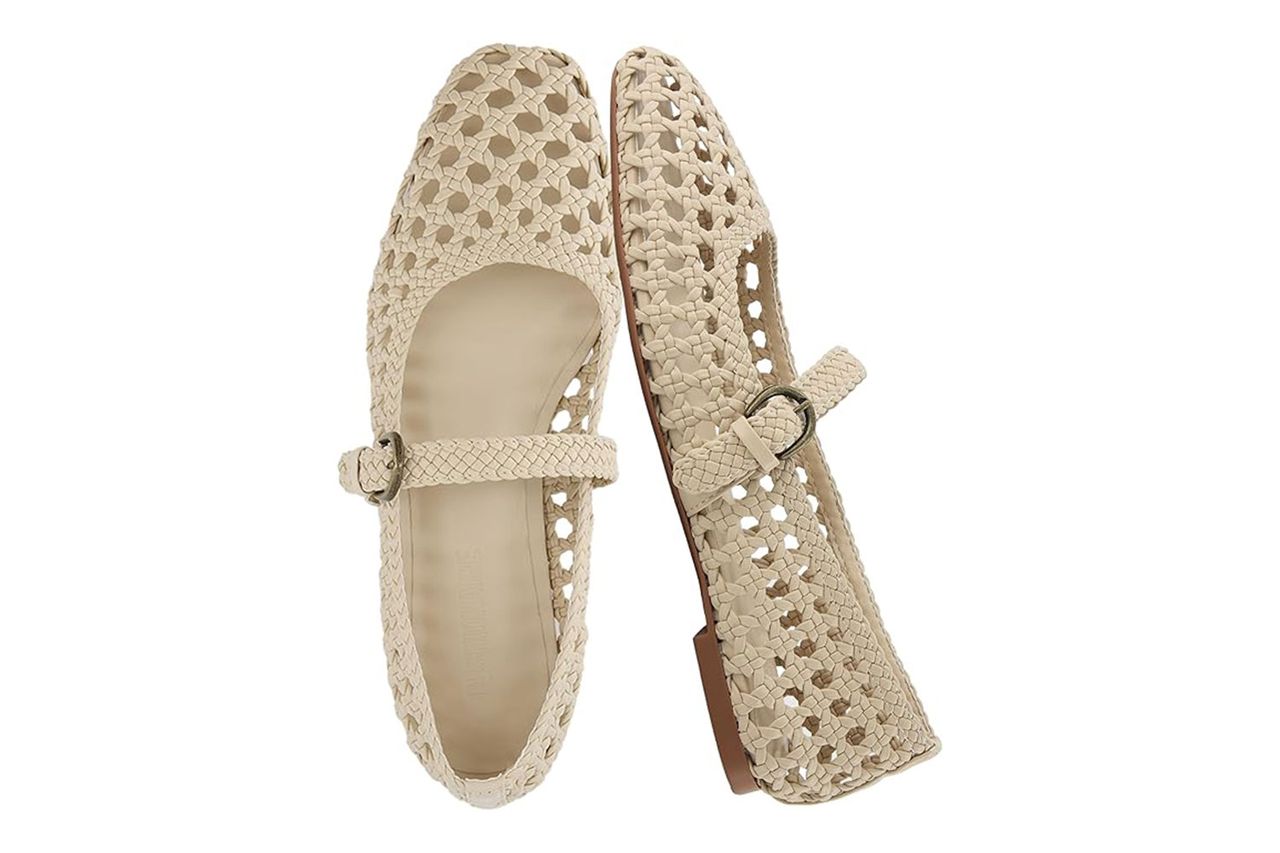 CUSHIONAIRE Weston Hand Woven Mary Jane Credit: Amazon