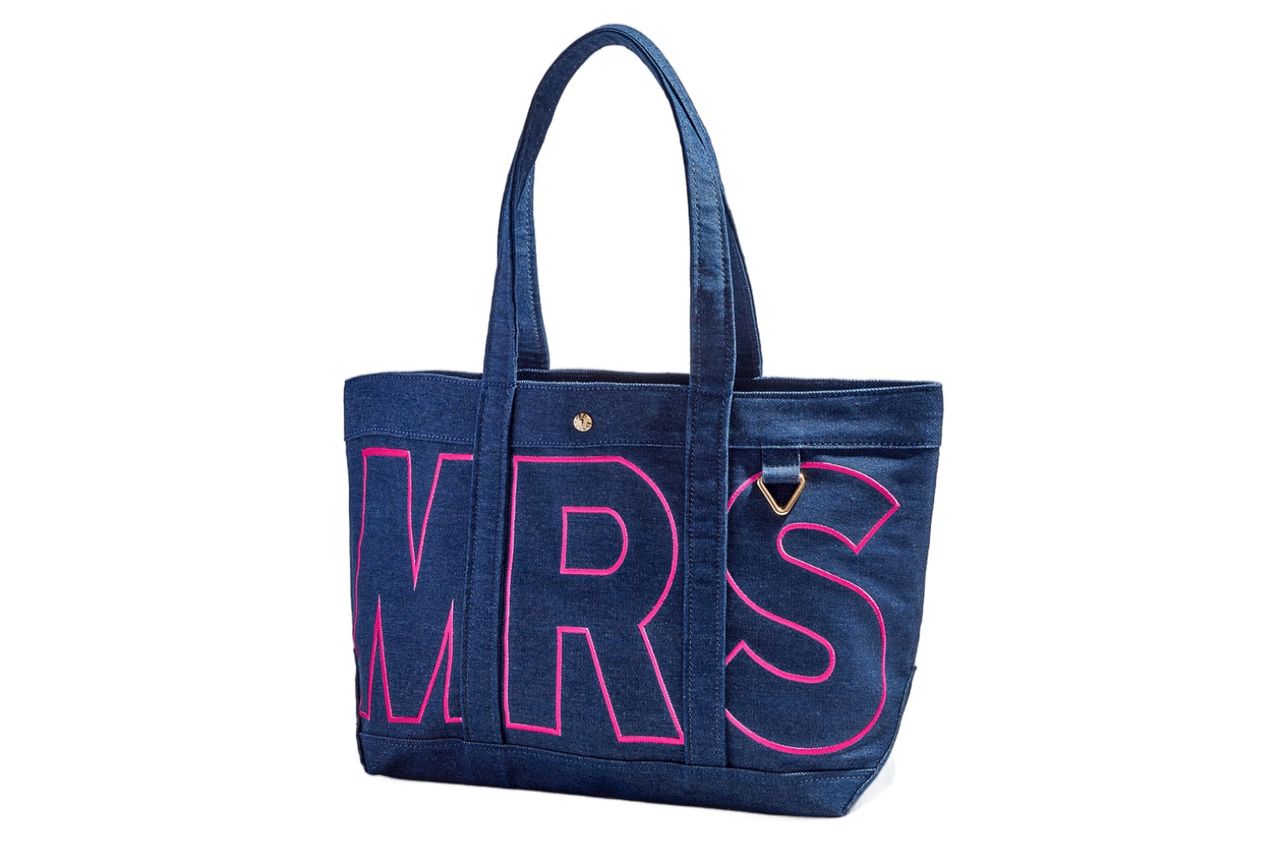 Custom Alpha Tote Dark Denim Credit: Baublebar