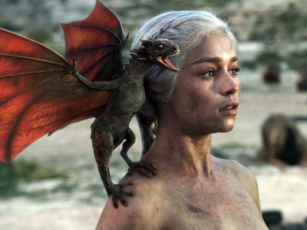 Emilia Clarke's Daenerys Targaryen on 'Game of Thrones' season 1Credit: HBO