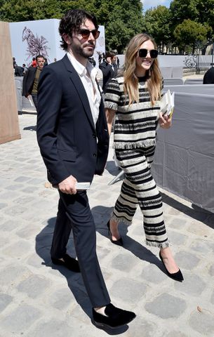 Celebrity Sightings - Paris Fashion Week - Haute Couture Fall/Winter 2017-2018 : Day Two Robbie Arnett and Elizabeth Olsen at Paris Fashion Week in July 2017.Credit: Jacopo Raule/GC Images