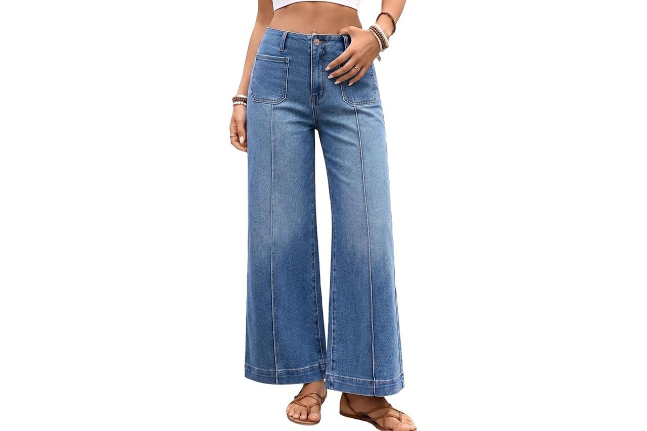 EMMIOL Cropped Wide Leg Jeans Credit: Amazon