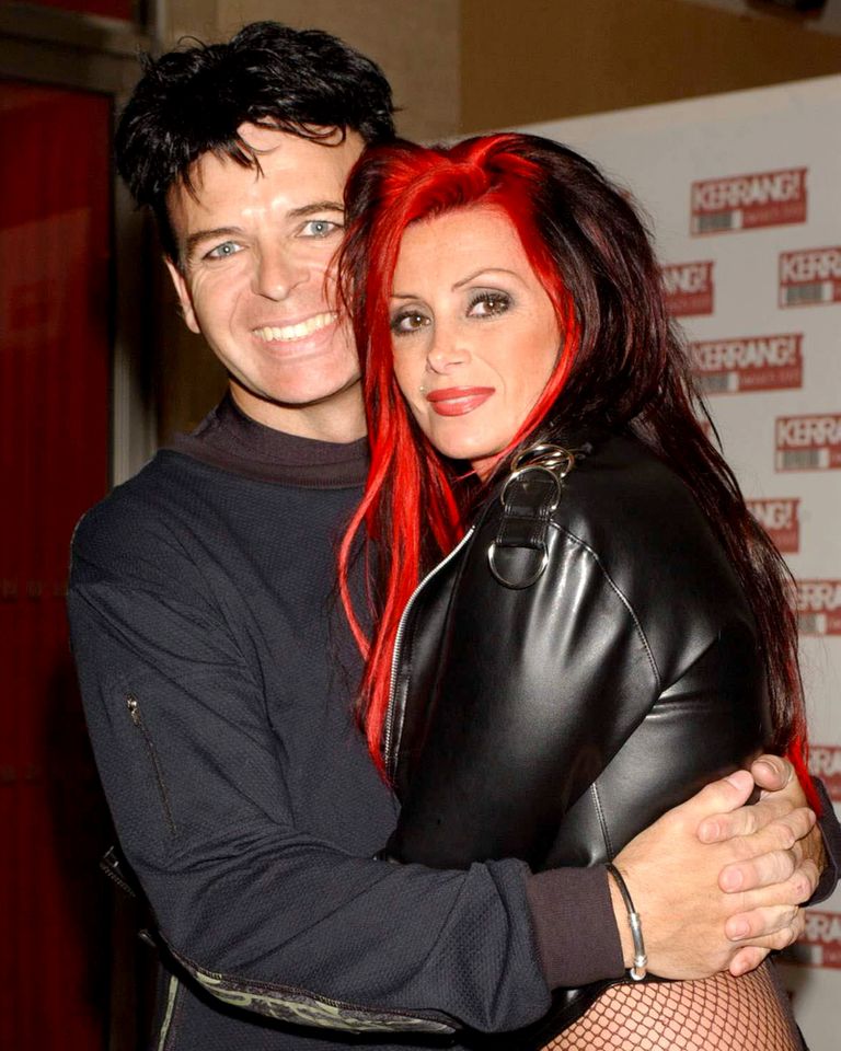 Gary Numan and Gemma O'Neill in London on August 27, 2002Credit: Yui Mok - PA Images/PA Images via Getty