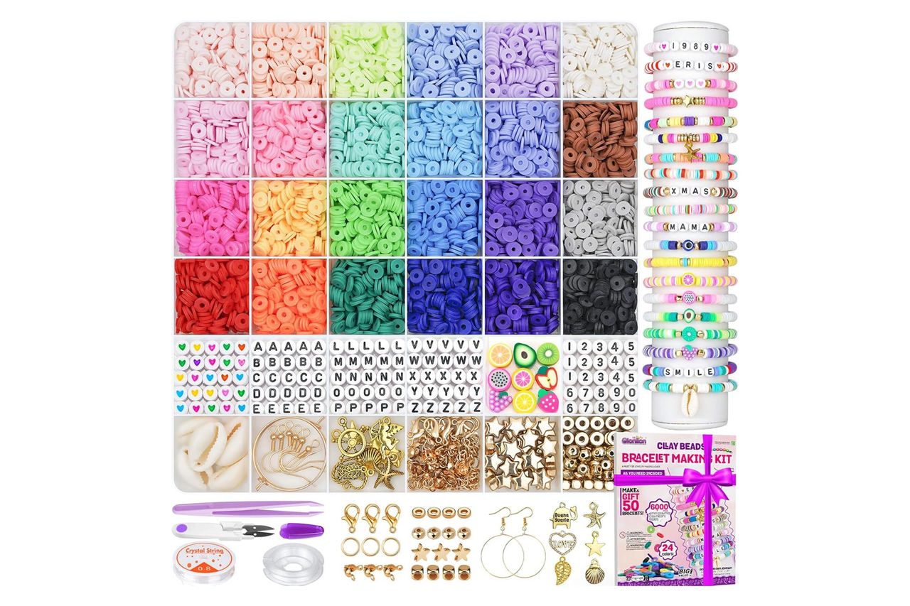Gionlion 6000 Clay Beads Bracelet Making Kit Credit: Amazon