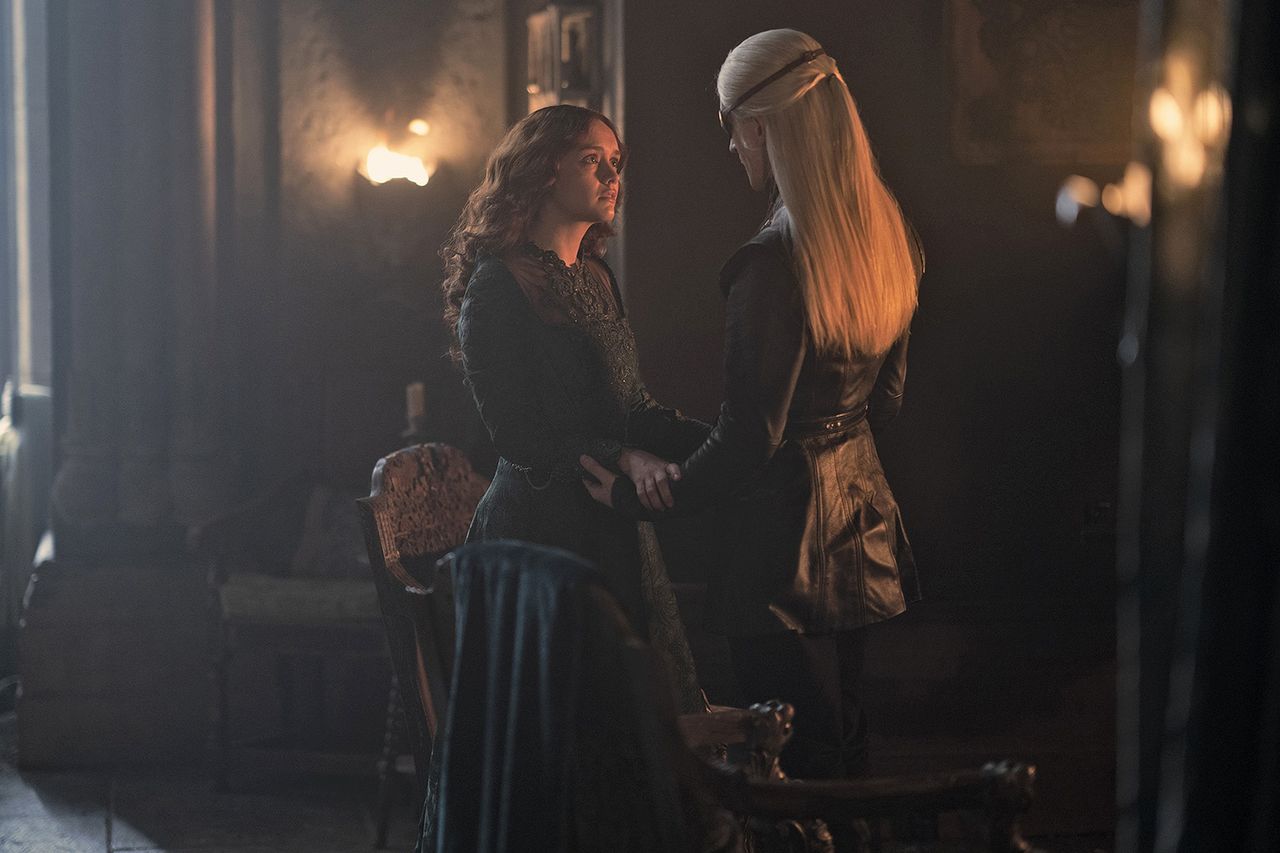 Olivia Cooke, Ewan Mitchell HBO House of the Dragon Season 1 - Episode 9 Olivia Cooke as Alicent, Ewan Mitchell as Aemond in 'House of the Dragon' season 1Credit: Ollie Upton/HBO