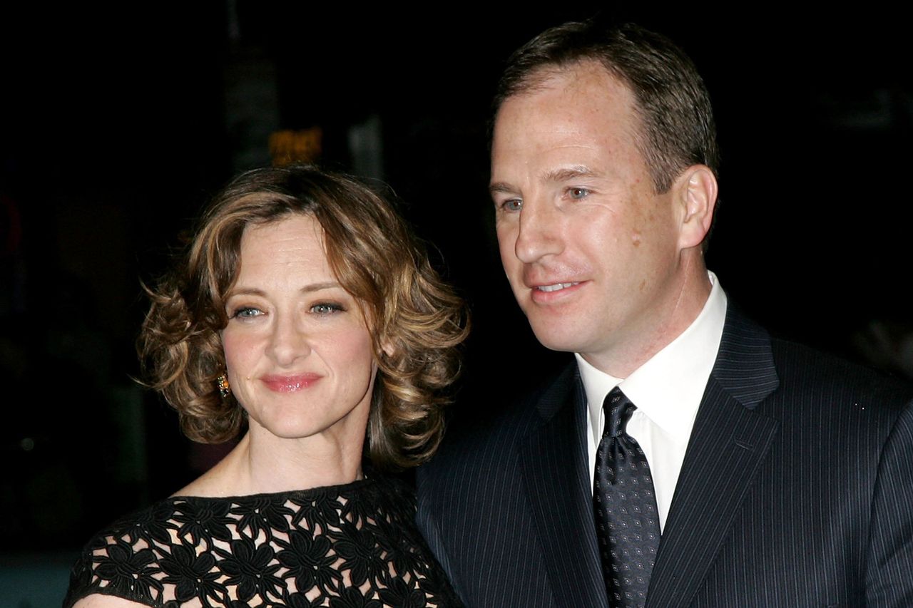 Joan Cusack and Richard Burke at the premiere of 