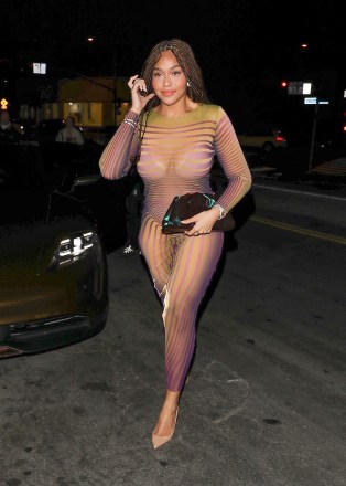 West Hollywood, CA  - Jordyn Woods and Karl-Anthony Towns grab a late dinner at Lavo in West Hollywood.Pictured: Jordyn Woods, Karl-Anthony TownsBACKGRID USA 19 MAY 2023 USA: +1 310 798 9111 / usasales@backgrid.comUK: +44 208 344 2007 / uksales@backgrid.com*UK Clients - Pictures Containing ChildrenPlease Pixelate Face Prior To Publication*