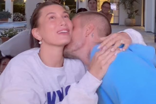 Hailey and Justin Cuddle While Celebrating Knicks Win Justin Bieber was pictured kissing his wife, Hailey BieberCredit: haileybieber/Instagram