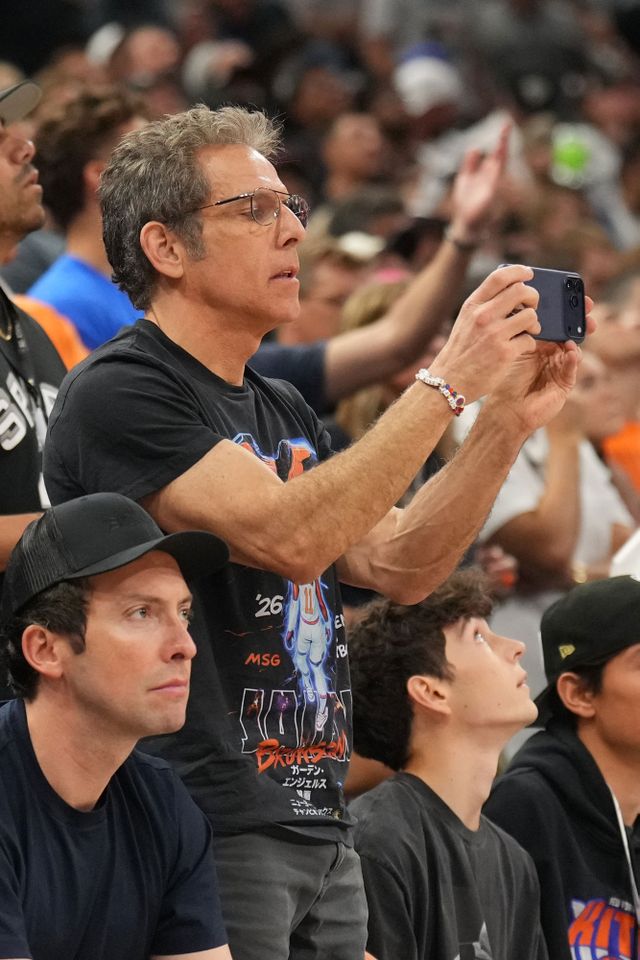 Ben Stiller made his third appearance of the series at Frost Bank Center in San Antonio.Credit: Jesse D. Garrabrant /NBAE via Getty