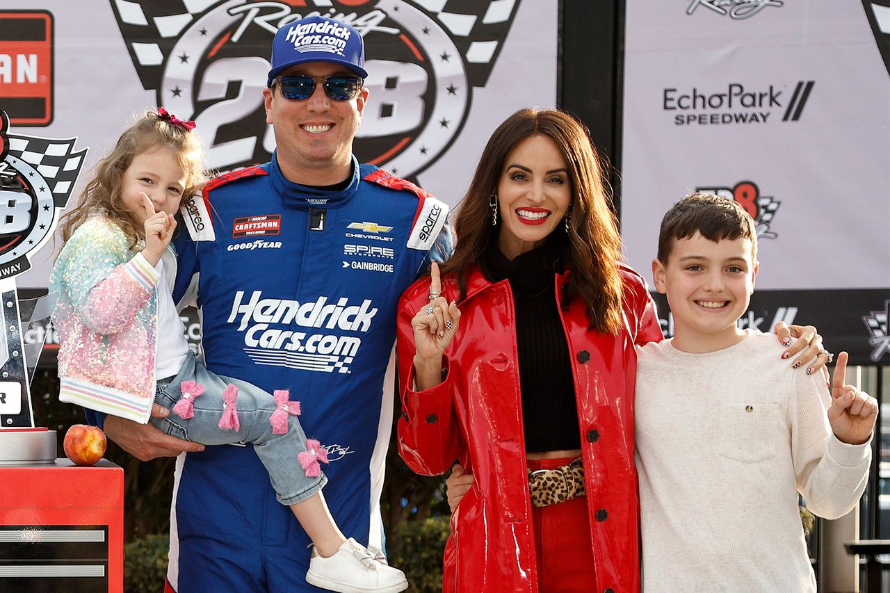 Kyle Busch and his family.Credit: Sean Gardner/Getty
