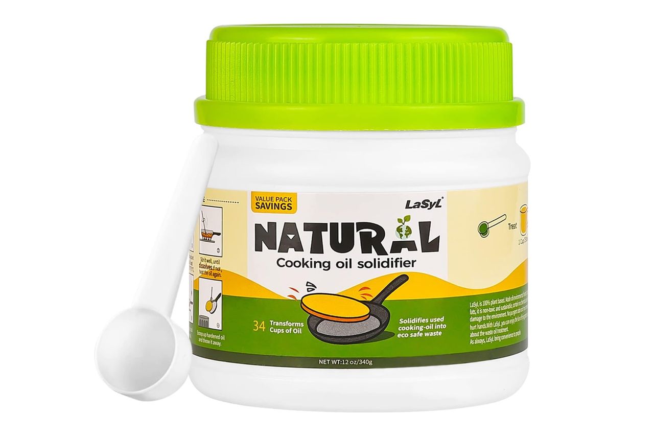 LaSyL Natural Cooking Oil Solidifier Powder, Credit: Amazon