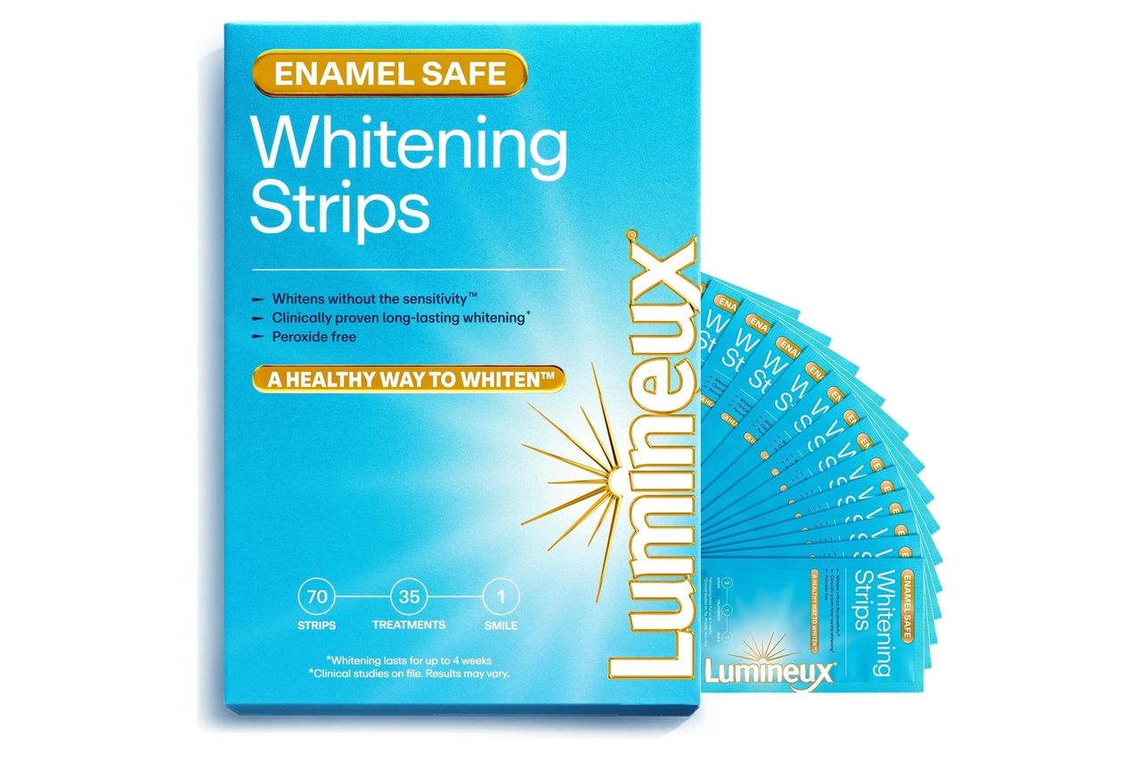 Lumineux Teeth Whitening Strips - 35 Treatments (6 Months) – Peroxide Free - Enamel Safe for Whiter Teeth - Whitening Without The Sensitivity - Dentist Formulated - Sensitivity Free Credit: Amazon