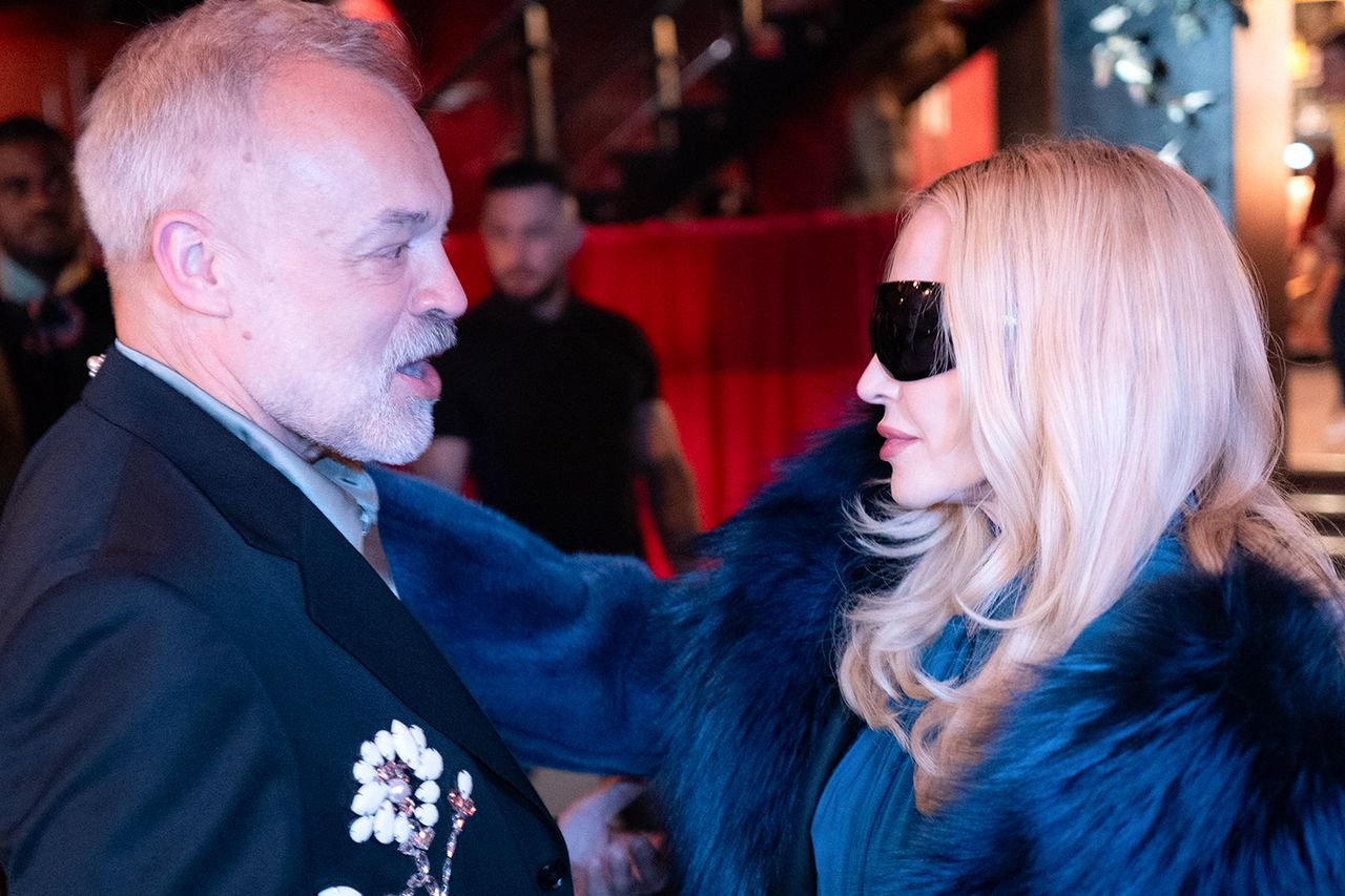 Graham Norton talking to MadonnaCredit: Ricardo Gomes