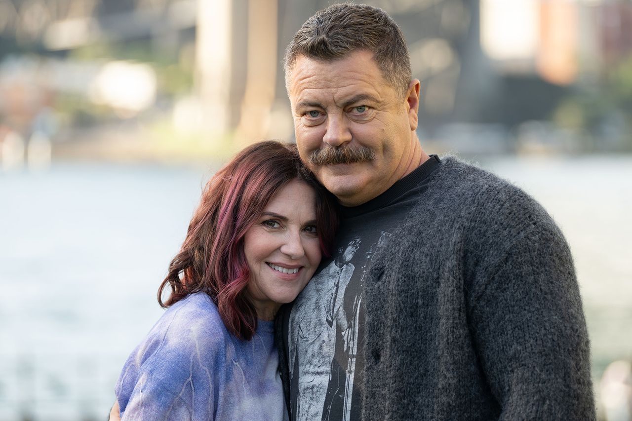 Megan Mullally and Nick Offerman during the Vivid Sydney Unscripted and Unfiltered in conversation press conference on June 12, 2025 in Sydney, Australia. Megan Mullally and Nick Offerman during the Vivid Sydney Unscripted and Unfiltered press conference on June 12, 2025, in Sydney, AustraliaCredit: Wendell Teodoro/WireImage