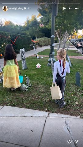 Mindy Kaling Shares Peeks at Trick or Treating with Son Spencer and Daughter Kit Mindy Kaling's daughter on Halloween 2023Credit: Mindy Kaling/ Instagram