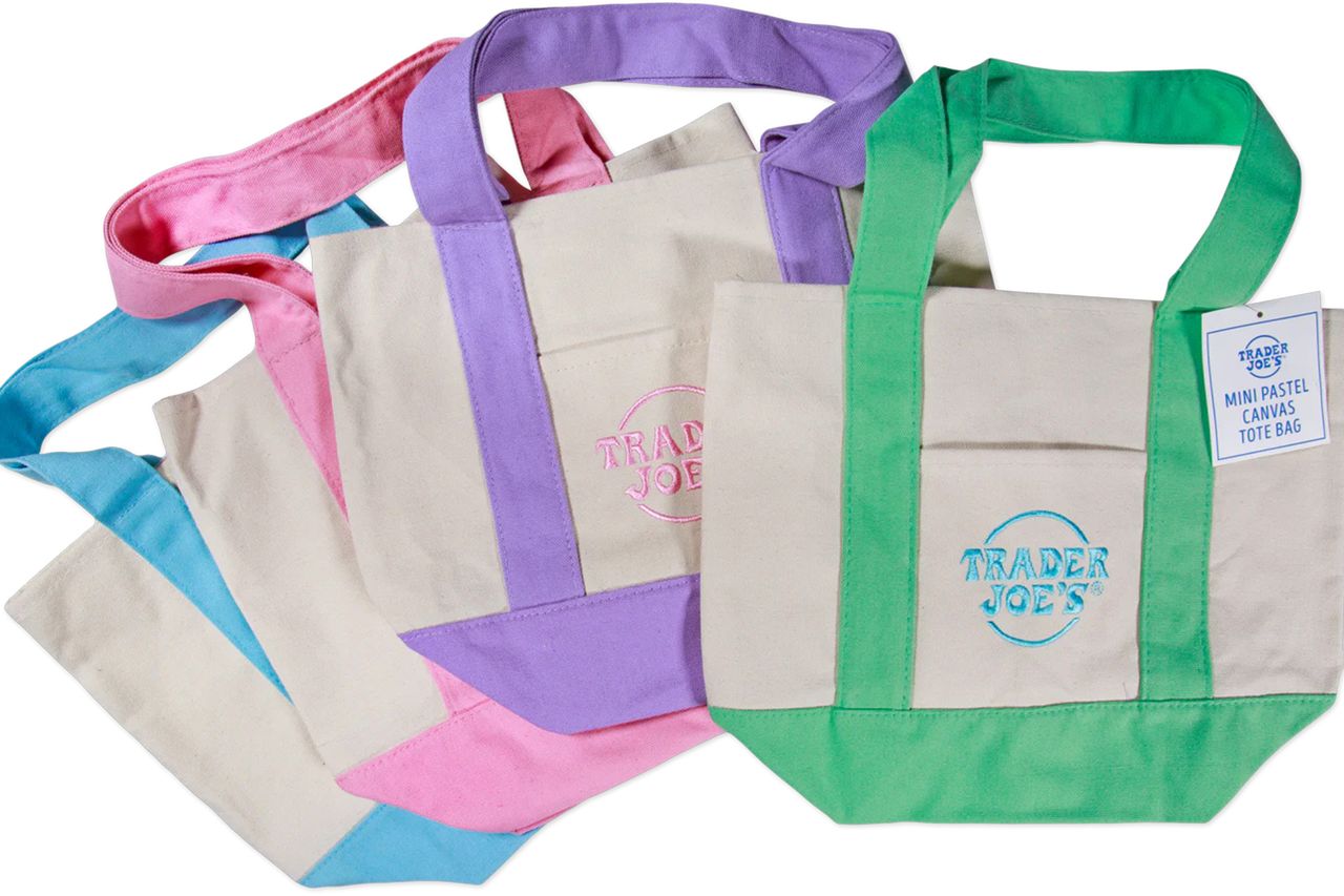 Trader Joe's Mini Pastel Canvas Tote BagsCredit: Trader Joe's
