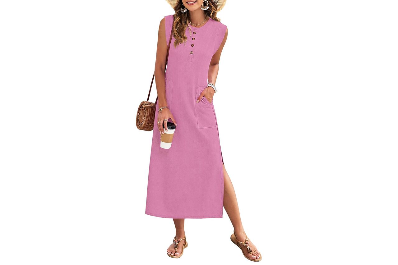 MISFAY Women's Waffle Knit Maxi Dress Credit: Amazon