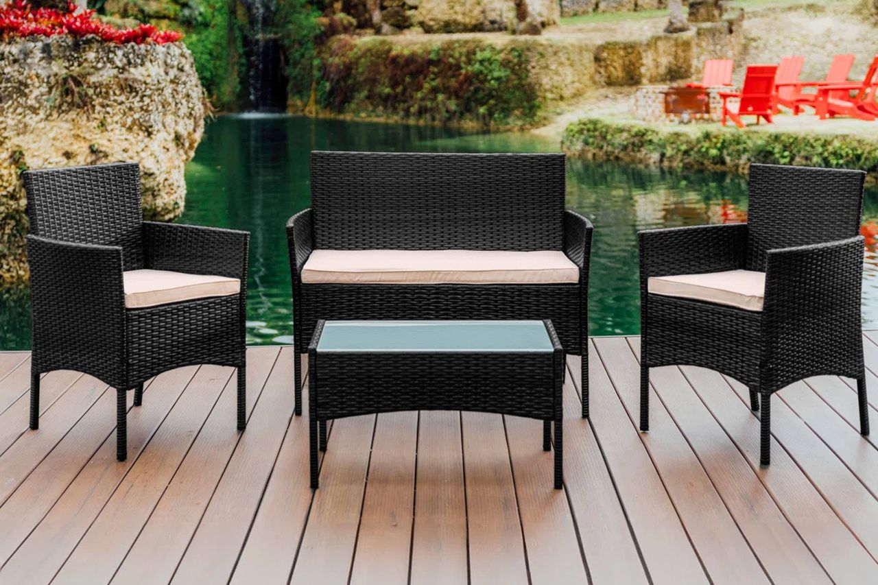 Wayfair Nestl 4-Person Outdoor Seating Group Credit: Wayfair