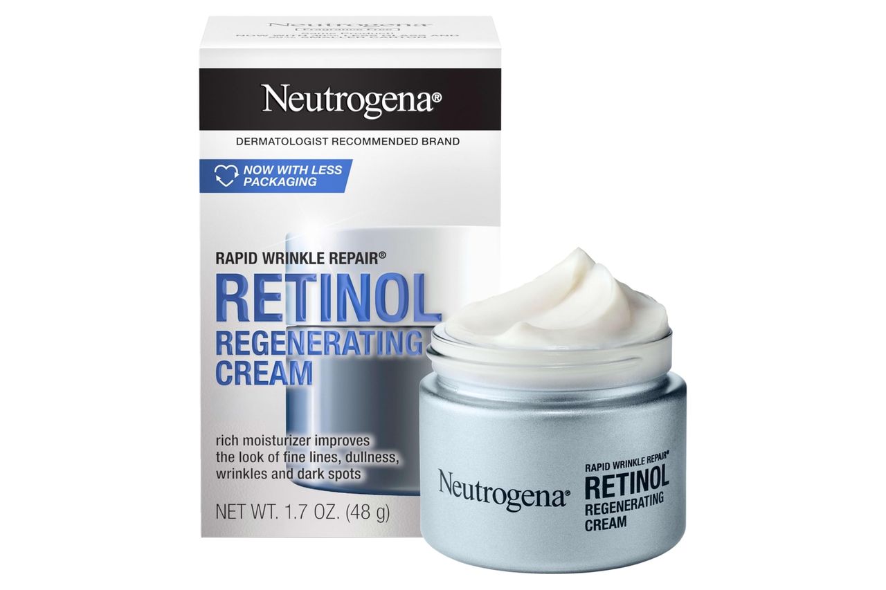 Neutrogena Rapid Wrinkle Repair Retinol Face Moisturizer, Daily Anti-Aging Face Cream with Retinol & Hyaluronic Acid to Fight Fine Lines, Wrinkles, & Dark Spots, 1.7 oz Credit: Amazon