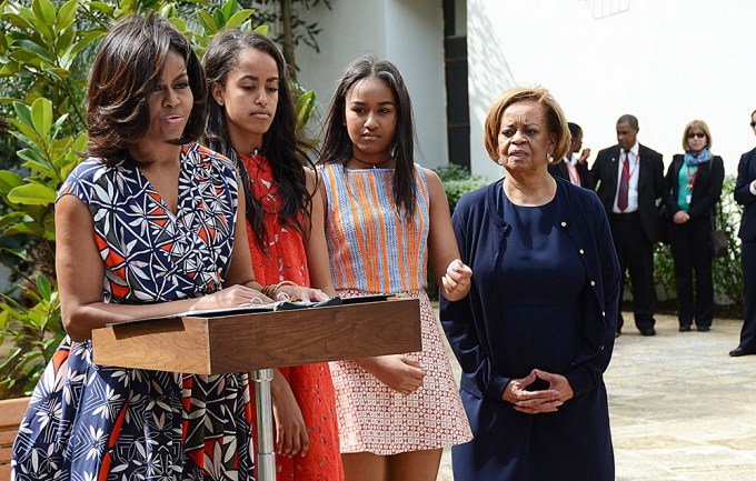 Michelle Obama With Her Daughters in Cuba