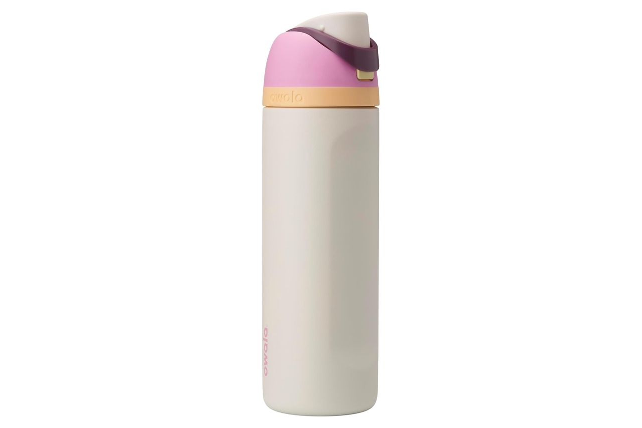 Owala FreeSip Insulated Stainless Steel Water Bottle with Straw, BPA-Free Sports Water Bottle, Great for Travel, 24 Oz, Daybreak Credit: Amazon