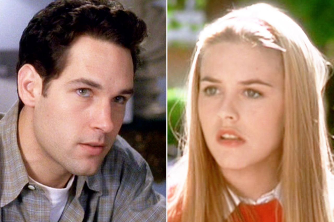 Paul Rudd and Alicia Silverstone side by side in separate frames Paul Rudd (left) and Alicia Silverstone in 'Clueless'Credit: Everett(2)