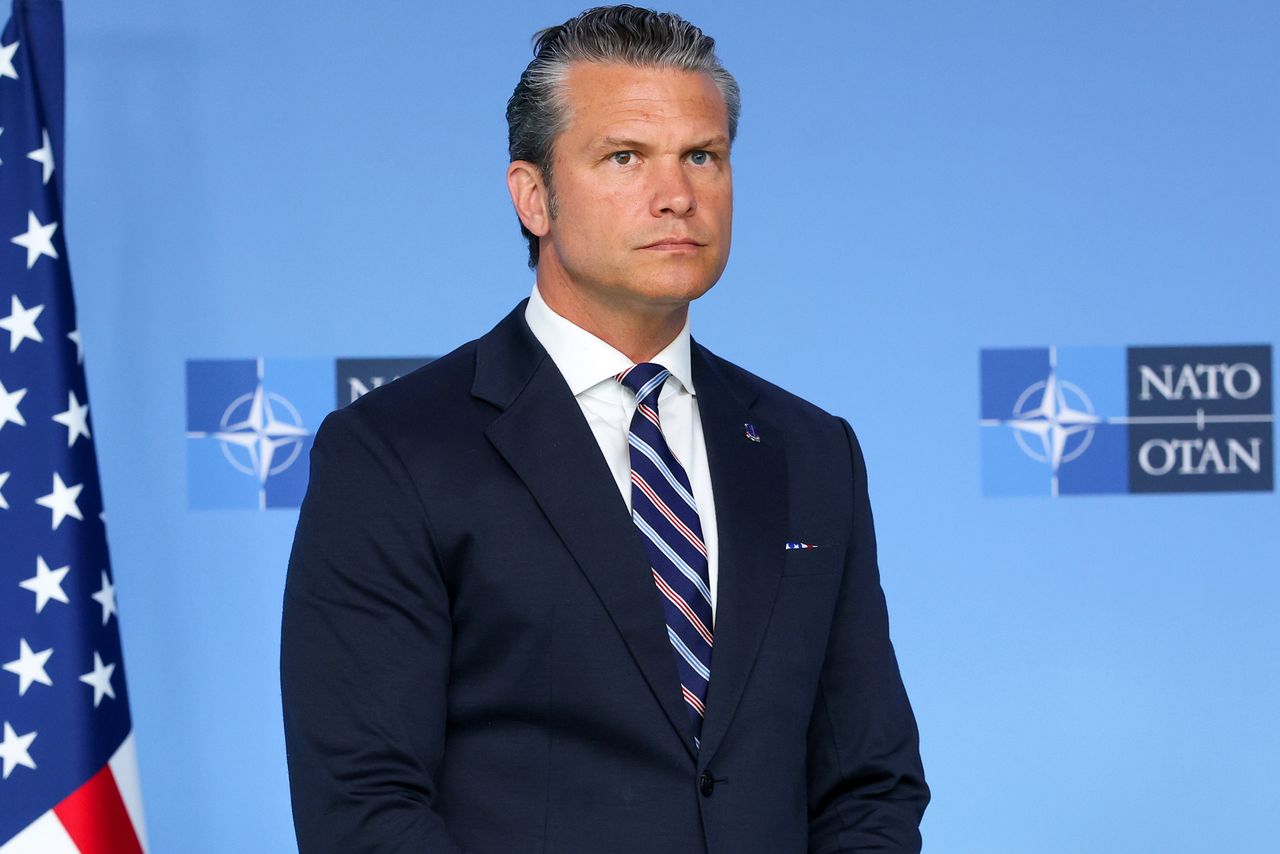 Pete Hegseth during at a NATO meeting in Brussels on June 18, 2026Credit: Omar Havana/Getty