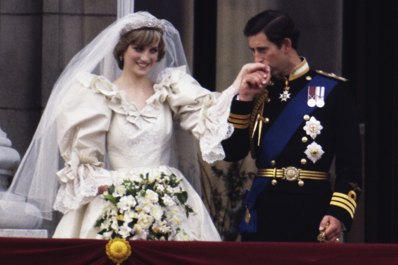 The Prince and Princess of Wales on the balcony of Buckingham Palace on their wedding day, 29th July 1981 Princess Diana and Prince Charles on July 29, 1981Credit: Terry Fincher/Princess Diana Archive/Getty