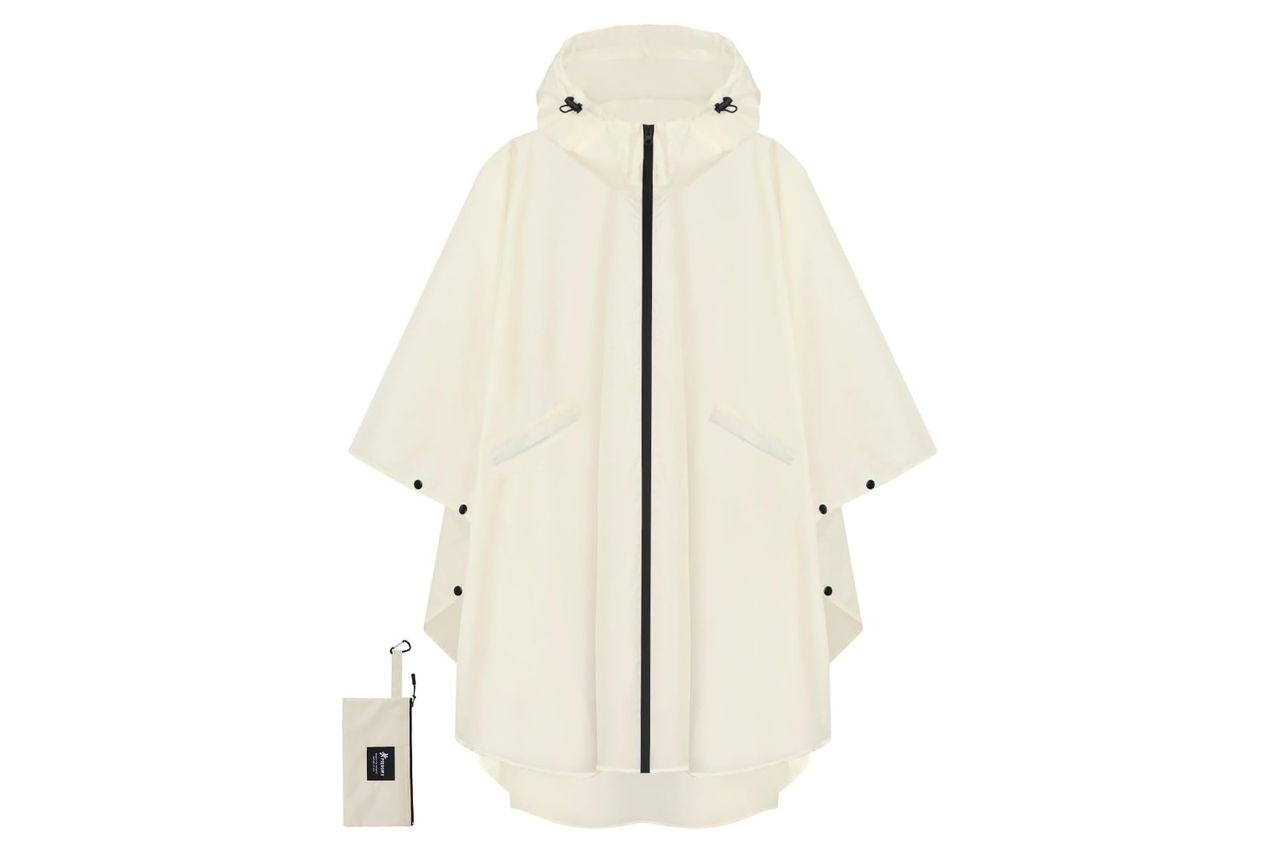 pteromy hooded rain poncho for adult Credit: Amazon