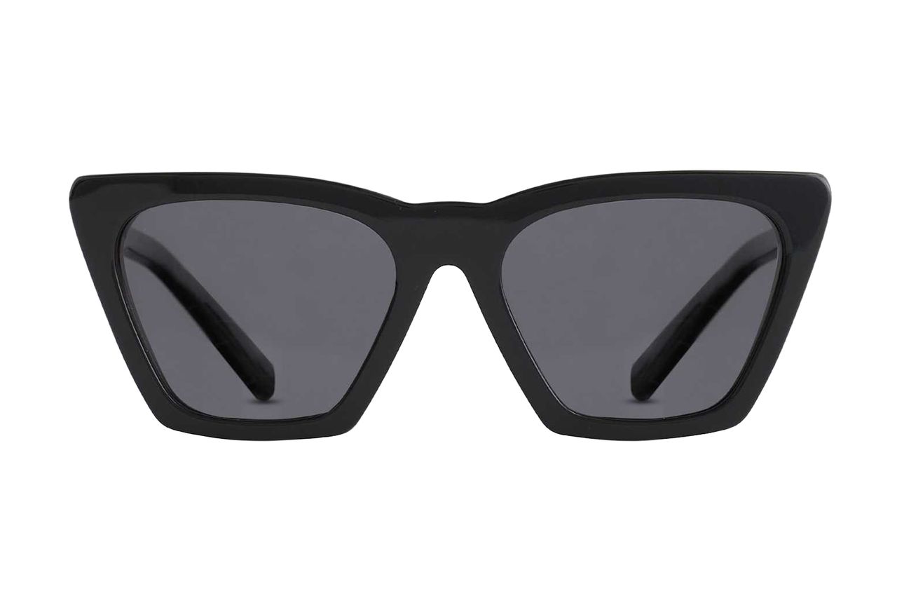 Andy Polarized Acetate Sunglasses Black with Grey lens Credit: Quince