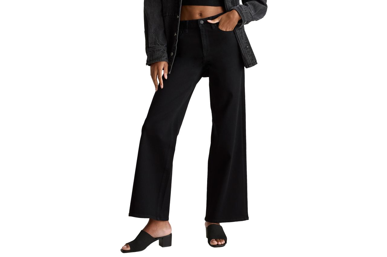 Bella Stretch Wide Leg Jeans Black Credit: Quince