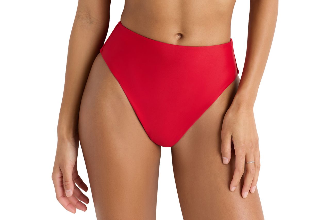 Quince Italian High-Rise High-Leg Bikini Bottom Credit: Quince